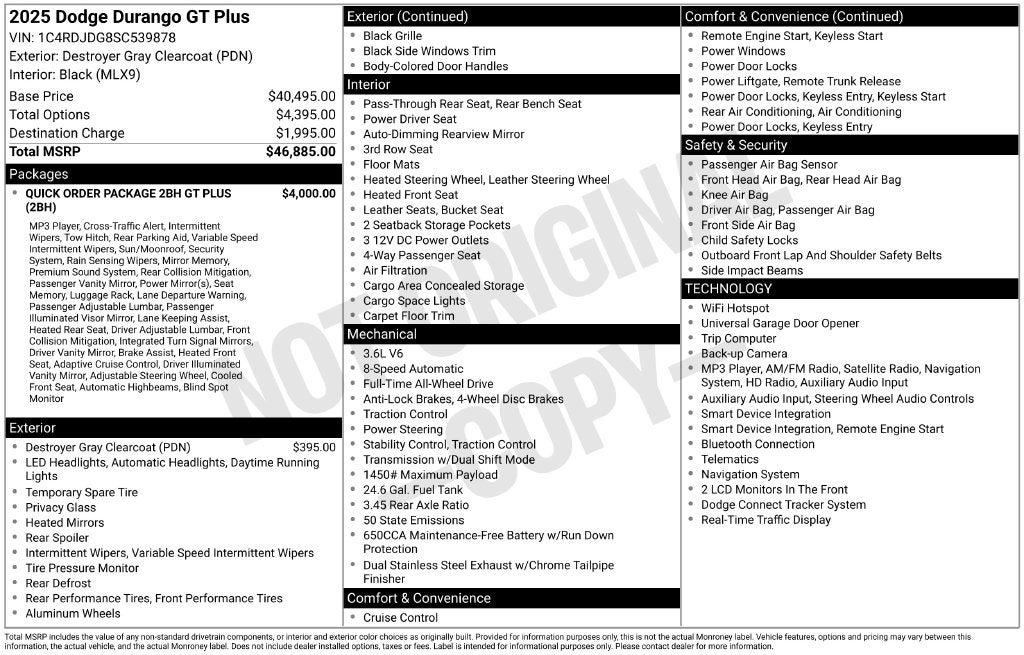 2025 Dodge Durango GT Plus AWD