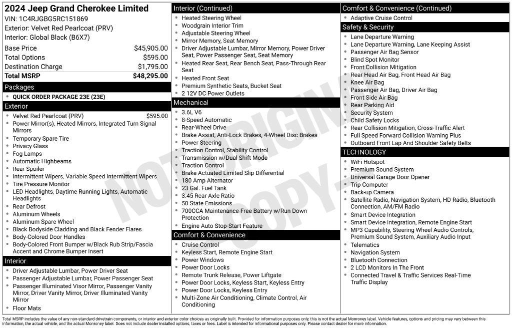 2024 Jeep Grand Cherokee Limited 4x2