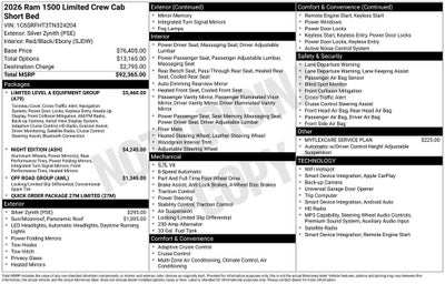 2026 RAM 1500 RAM 1500 LIMITED CREW CAB 4X4 5'7' BOX