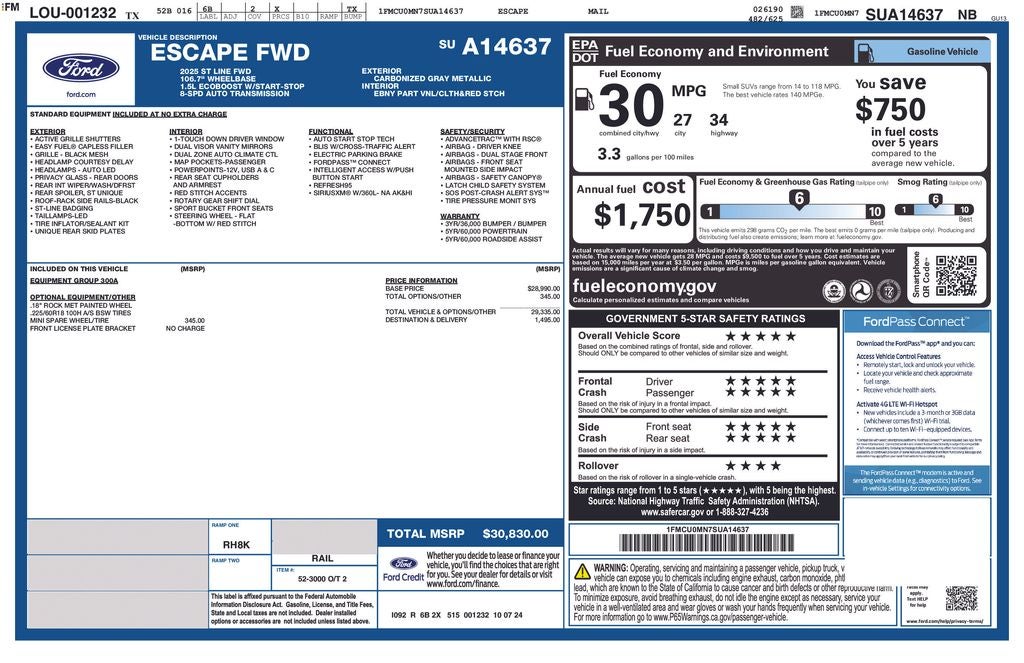 2025 Ford Escape ST-Line