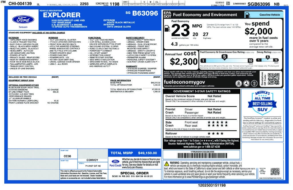 2025 Ford Explorer ST-Line