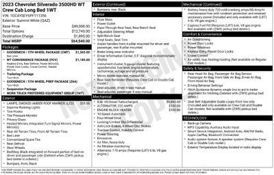 2023 Chevrolet Silverado 3500HD 4WD Crew Cab Long Bed WT