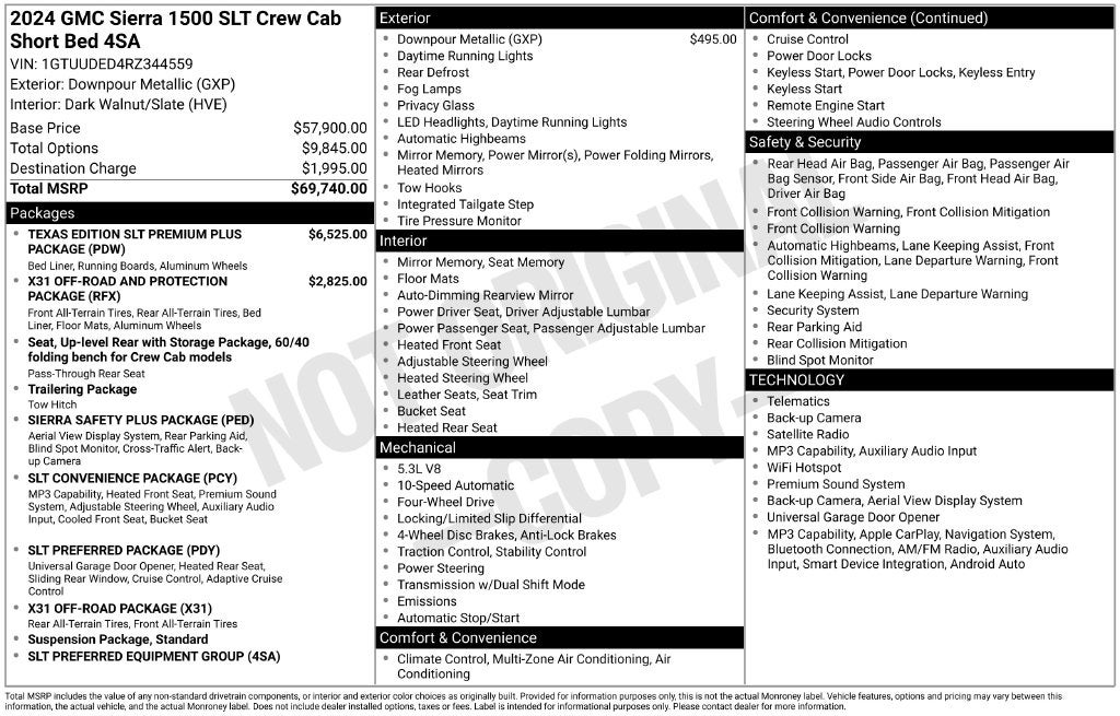 2024 GMC Sierra 1500 4WD Crew Cab Short Box SLT