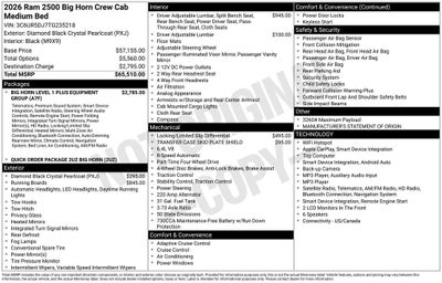 2026 RAM 2500 Big Horn Crew Cab 4x4 6'4' Box