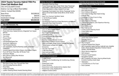 2024 Toyota Tacoma Hybrid TRD Pro 4WD