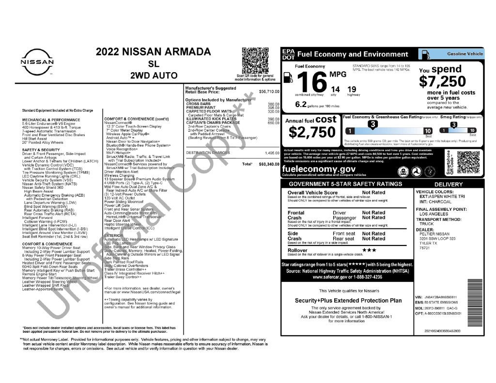 2022 Nissan Armada SL 2WD