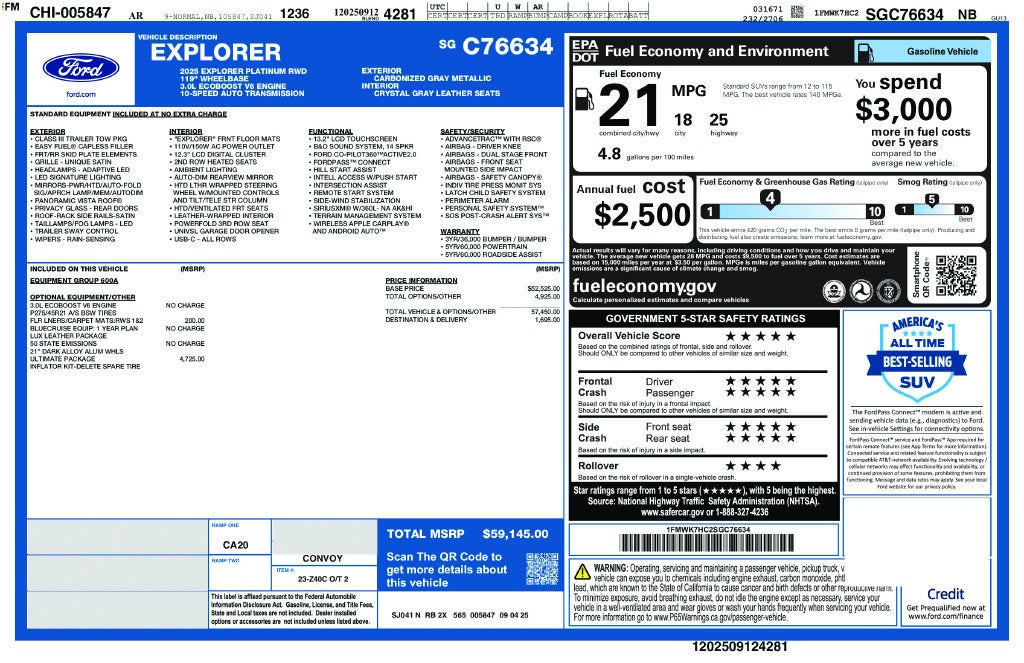 2025 Ford Explorer Platinum