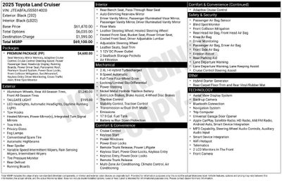 2025 Toyota Land Cruiser Base
